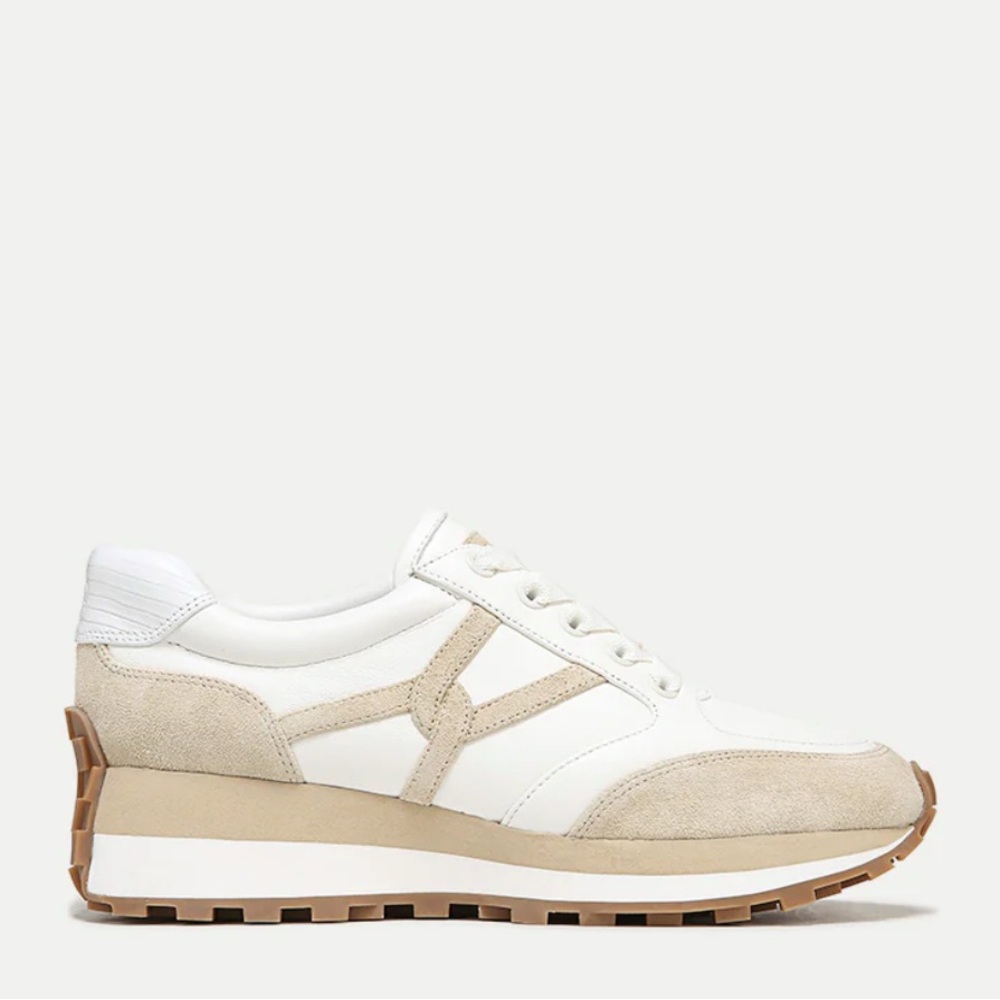 Veronica Beard Valentina Sneakers White and Tan